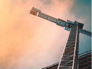 Construction crane at jobsite