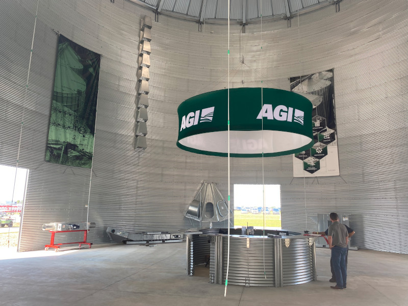 Grain bin at Farm Progress Show