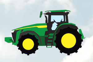 John Deere 8360R tractor clipart