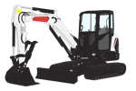 Mini Excavator Clipart