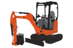 Mini Excavator Clipart