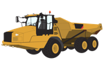 Articulated Dump Truck Clipart