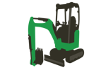Mini Excavator Clipart