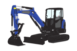 Mini Excavator Clipart
