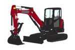 Mini Excavator Clipart